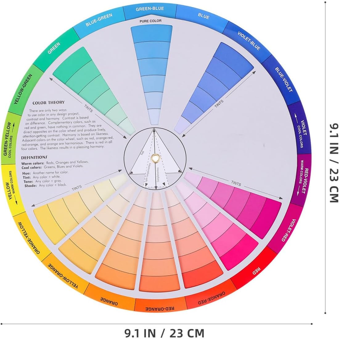 Tofficu 1Pc Creative Color Wheel, Paint Mixing Learning Guide, Artist Color Wheel Color Wheel, Art Class Teaching Tool for Makeup Painting Tattoo - 4Pcs image number 3