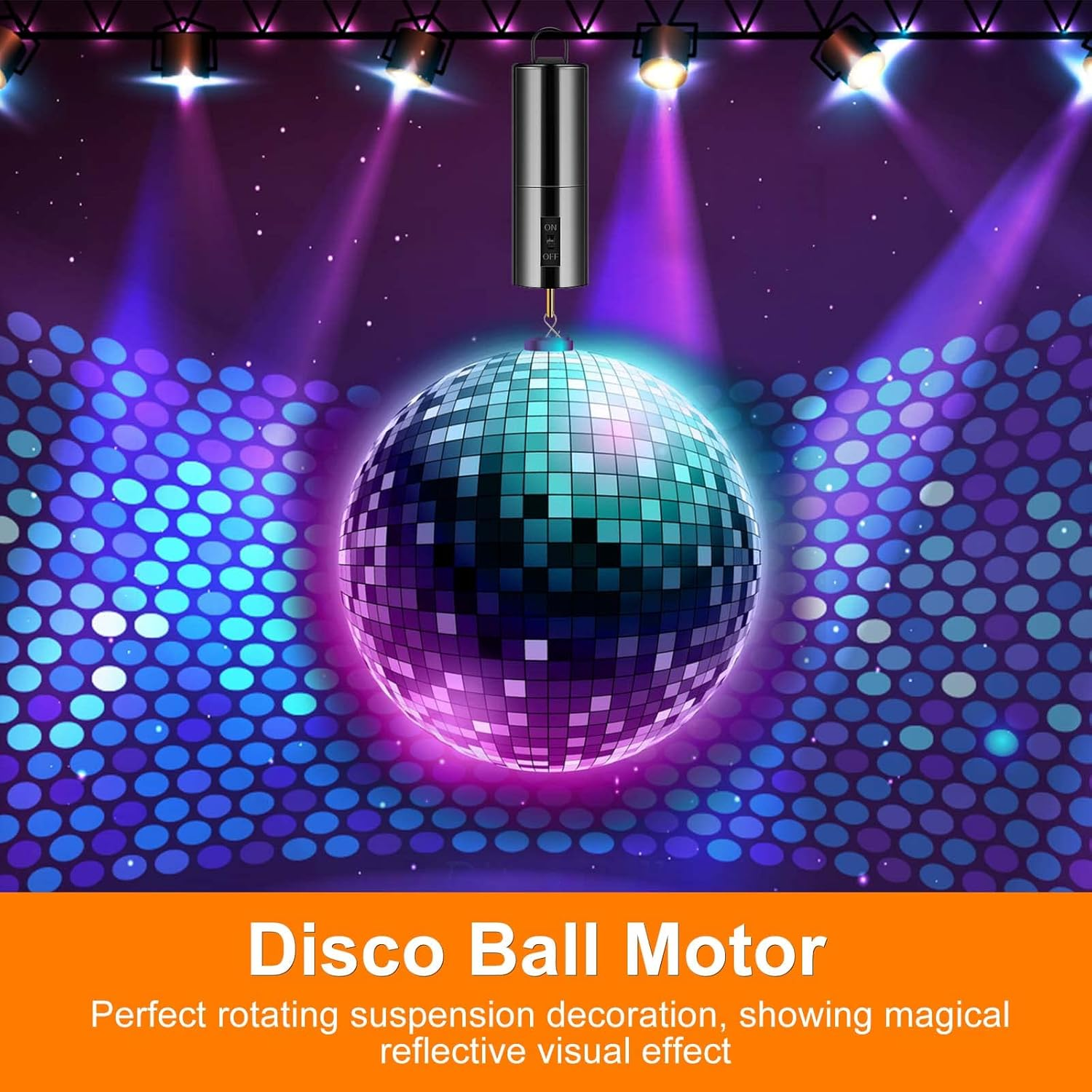 2 Pack Wind Spinner Motor Hanging Display Motor Battery Operated 20 RPM Rotating Motor Multi-Purposes for Wind Spinner Mobile Yard Decor Hanging Ornament Outdoor Sculptures-Medium Speed (2 Pcs Black) image number 3