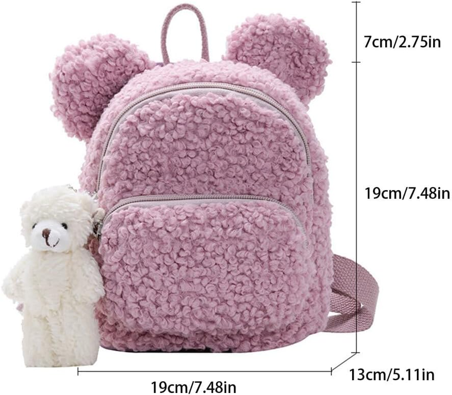 Durable Plush Bunny Childrens Backpack Built to Last Made of Plush Polyester Plush Bunny Backpack Smooth, Purple image number 4
