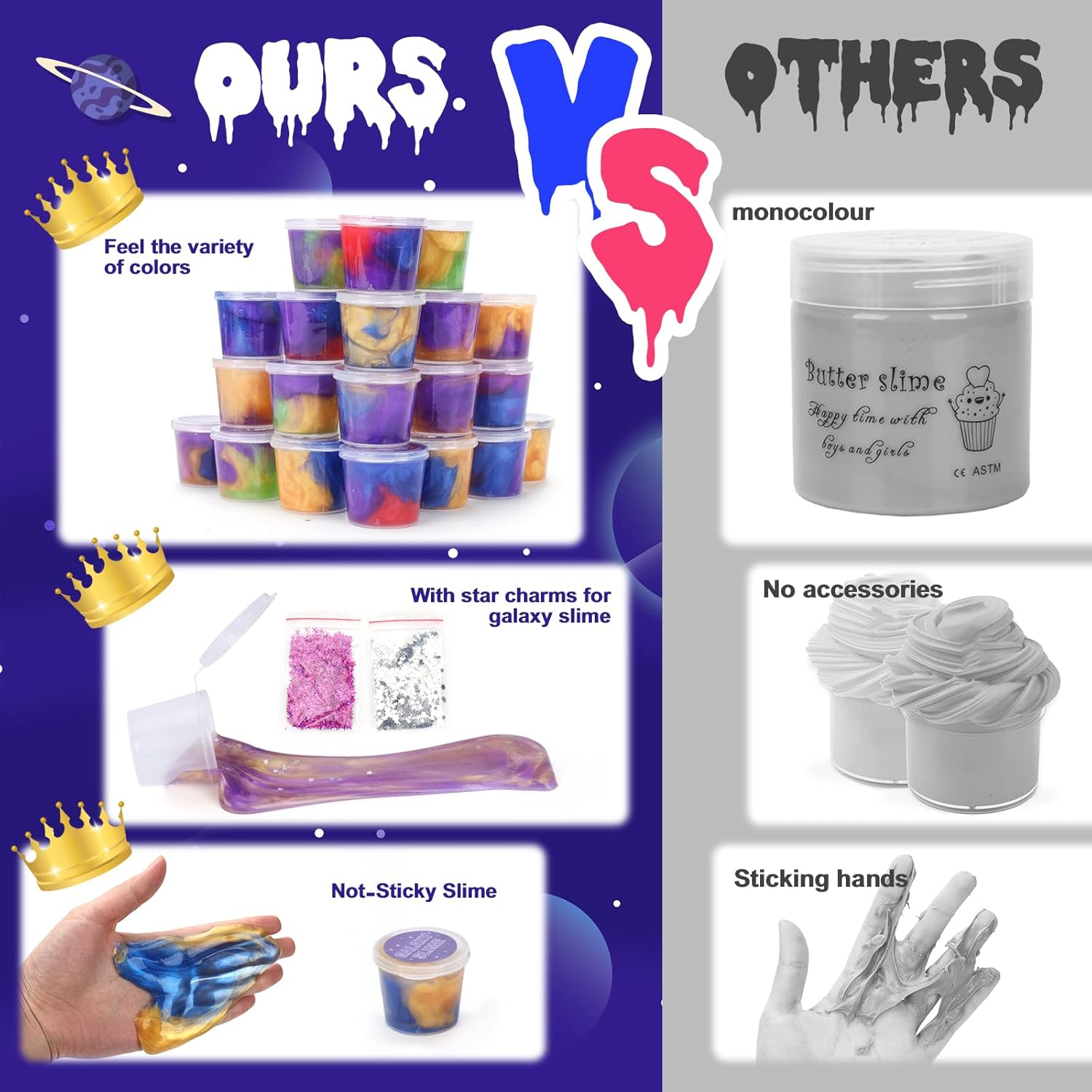 Boys Toys Age 6-8-10: Slime Toys for 5 6 7 8 Year Old Girls Kids Crafts Kits Gifts for 9 8 7 6 Year Old Girls Birthday Presents for Kids Party Favours Slime Kit Anxiety Relief for Adults image number 5