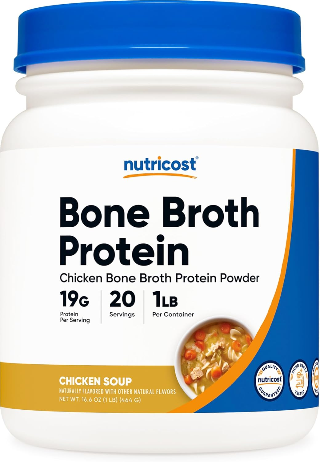 Nutricost Chicken Bone Broth Protein Powder (Chicken Soup Flavored, 20 Servings)