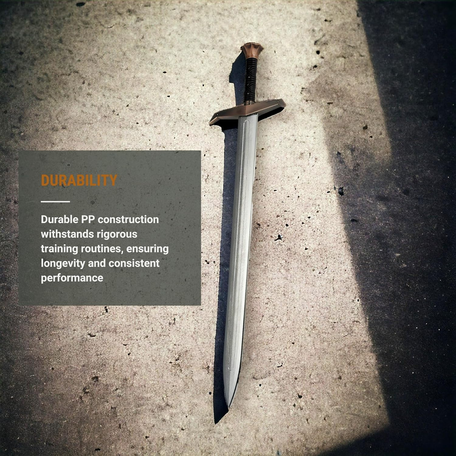 Wilora Excalibur Training Sword - ABS Plastic, Realistic Medieval Practice Sword image number 3