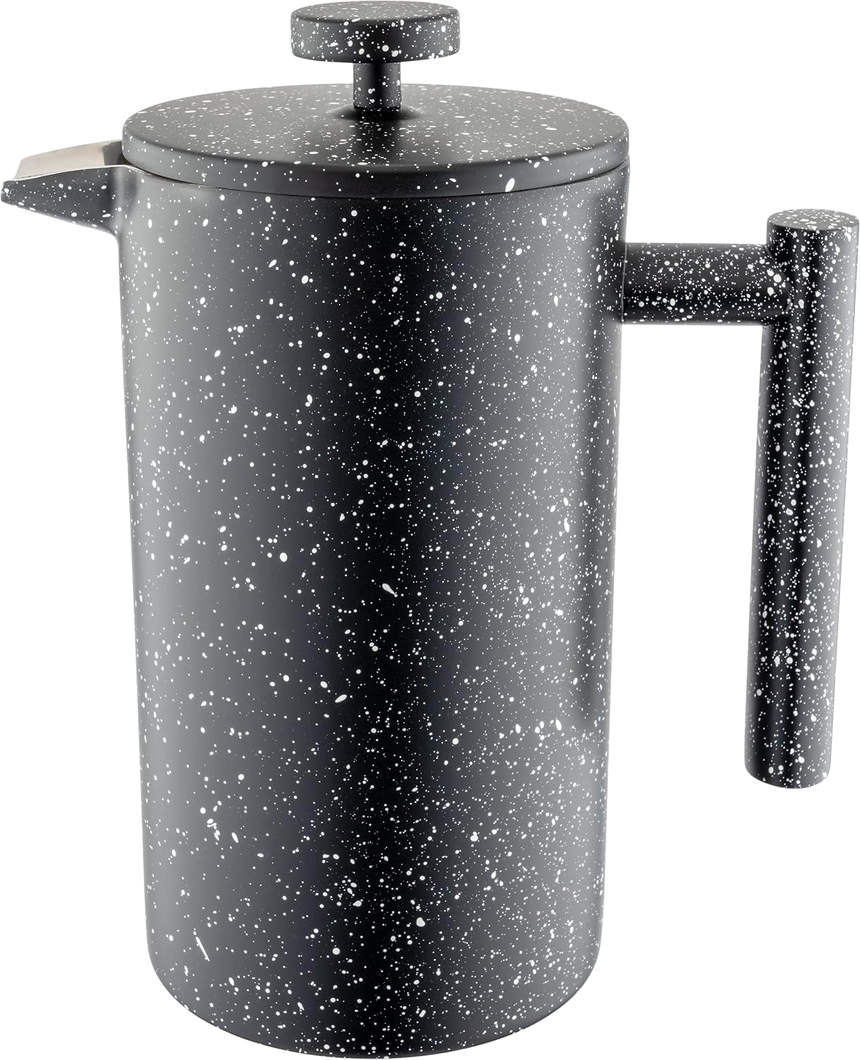 Caf&eacute; Ol&eacute; CFD Granite Cafeti&egrave;re, 18/10 Stainless Steel Double Wall Body and Mesh Filter, Black Granite Effect Finish, 350Ml (3 Espresso Cups or 1 Mug)