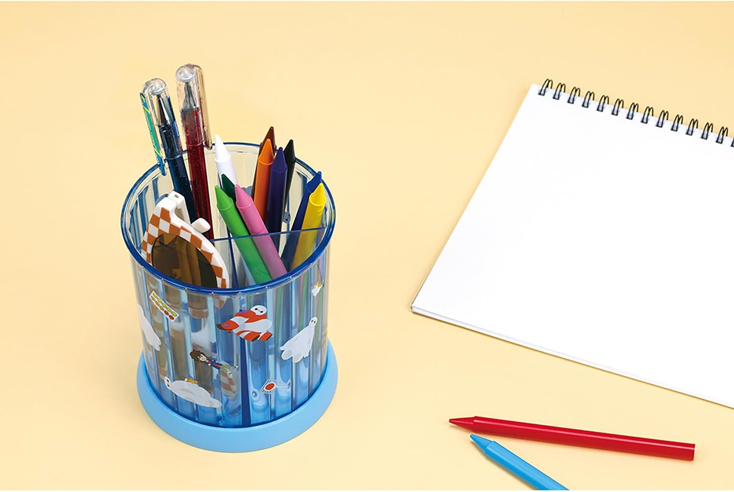 Skater SRS1-A Rotating Accessory Stand, Diameter 3.9 Inches (10 Cm), 4 Divided Compartments, Disney Bay Max - Frozen image number 4