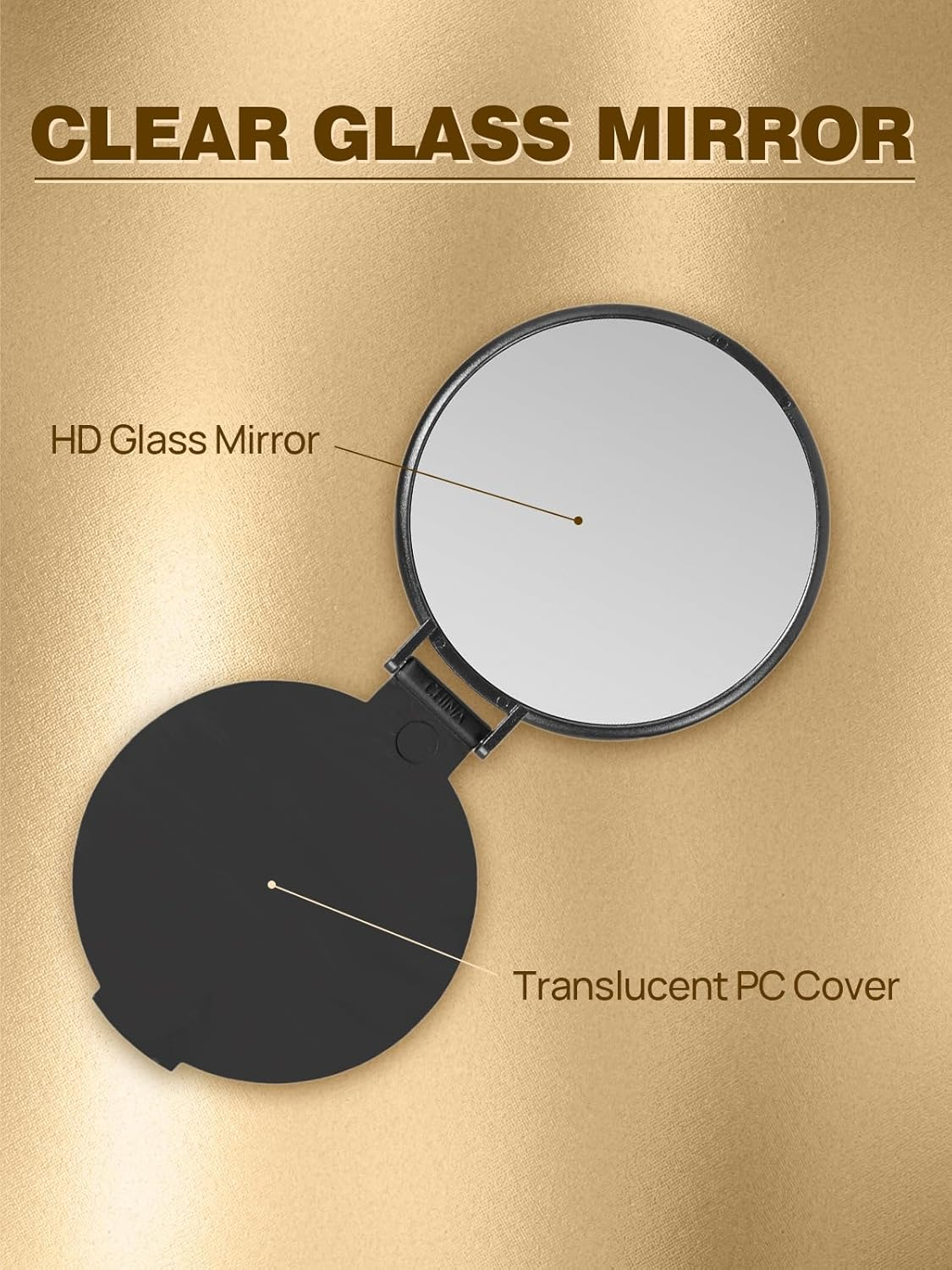 Qislee Compact Mirror Bulk, round Makeup Mirror for Purse, Set of 12 (White) image number 4