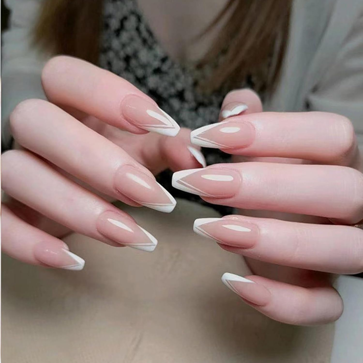 24 Designs Nail Art Stencils French Tip Guides Stickers Form Fringe Guides Vinyl image number 1