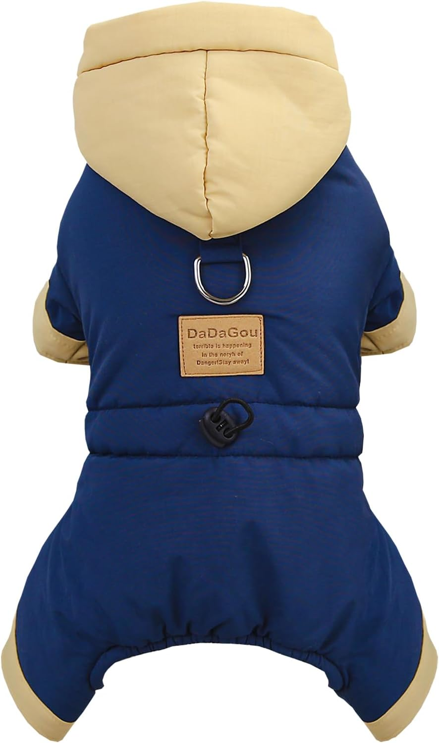 Izefia Dog Coat Windproof Jacket Cold Weather Coat 4 Legs Warm Dog Jumpsuit Winter Thick Coat Snow Proof Clothes Cotton Dog Coat for Small Dog Medium Dog Cat Grey XL