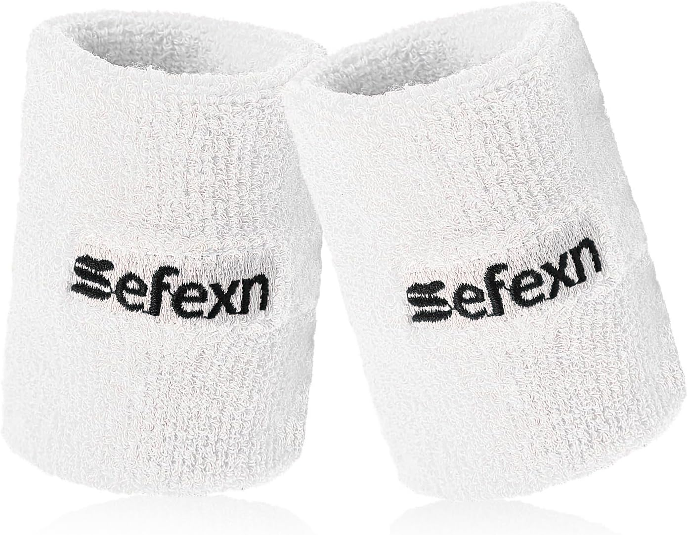 2 PCS Sports Sweatbands for Men & Women - Moisture Wicking Cotton Terry Wristbands for Gym, Running, Tennis, Basketball, Workout