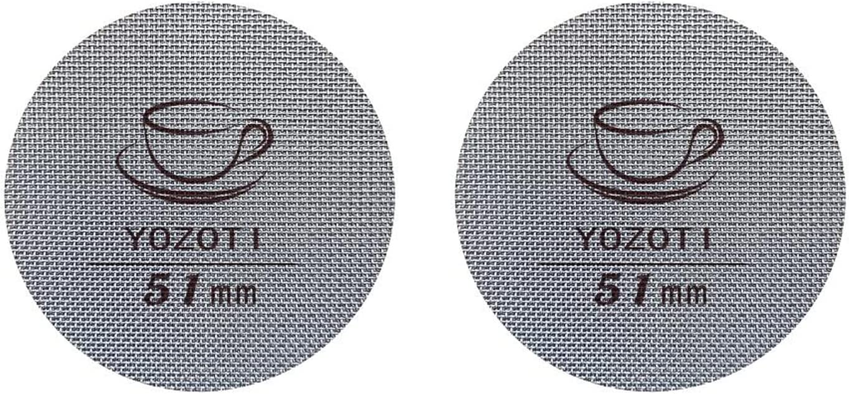 YOZOTI Espresso Puck Screen, 2 Pcs Reusable 1.7Mm Thickness 100&Mu;m 316 Stainless Steel Professional Barista Coffee Filter Mesh Plate for Espresso Portafilter Filter Basket（51Mm） image number 1