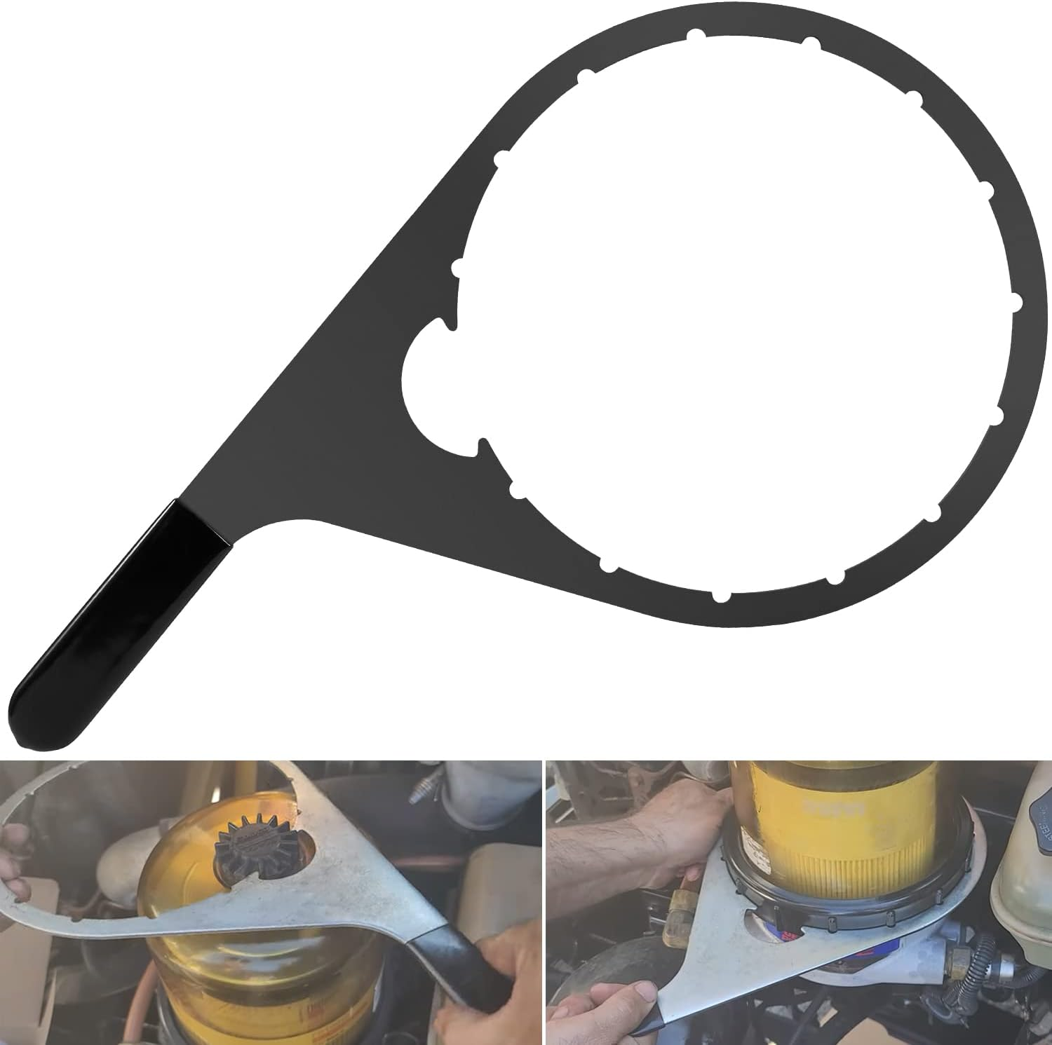 8" 482017 Fuel Filter Collar Vent Cap Wrench Metal for Davco Fuel Pro 482, 483, 485, 487, 488, 782 and Shop Pro Fxpinner with 8 Inch Inner Diameter