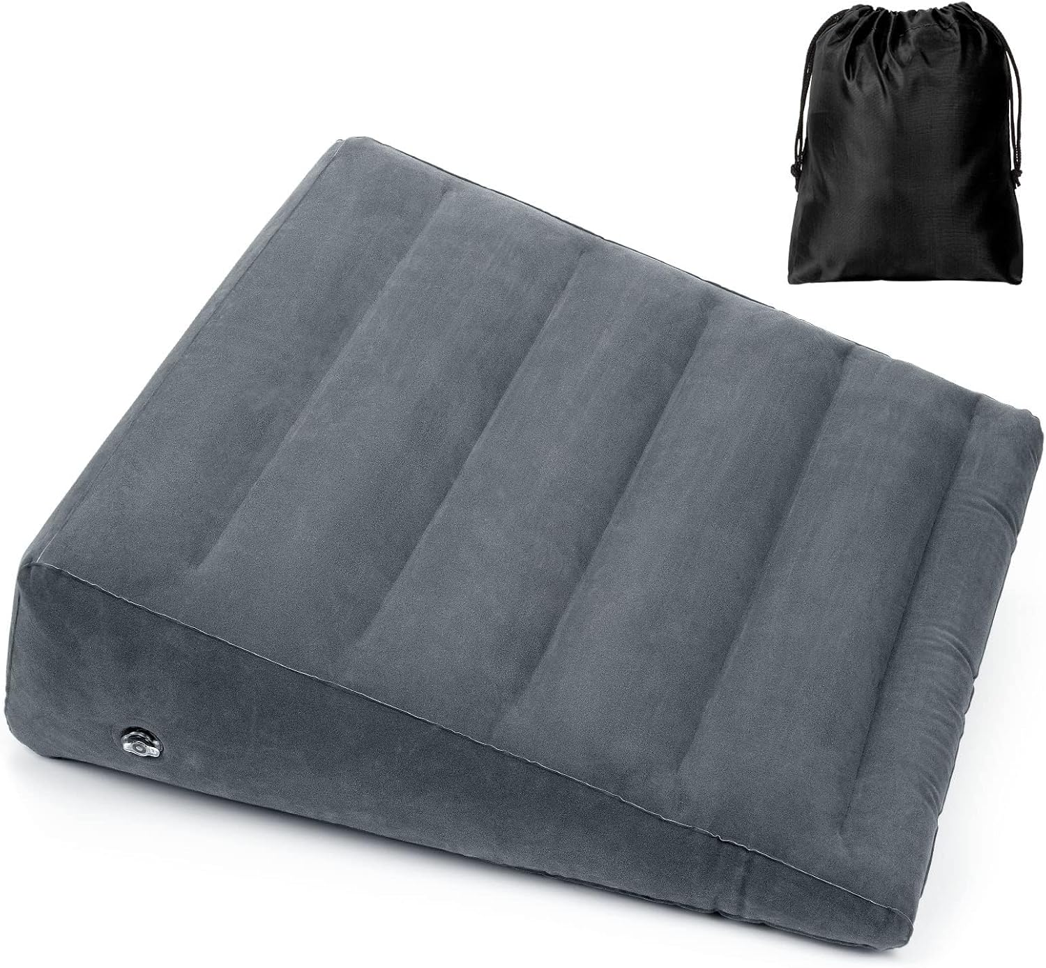 Inflatable Wedge Pillow, Portable Travel Wedge Pillow for Sleeping, Traveling, Reading, Triangle Bed Wedge Pillow, Back, Knee and Leg Support for Side and Stomach Sleepers Acid Reflux, anti Snoring image number 5