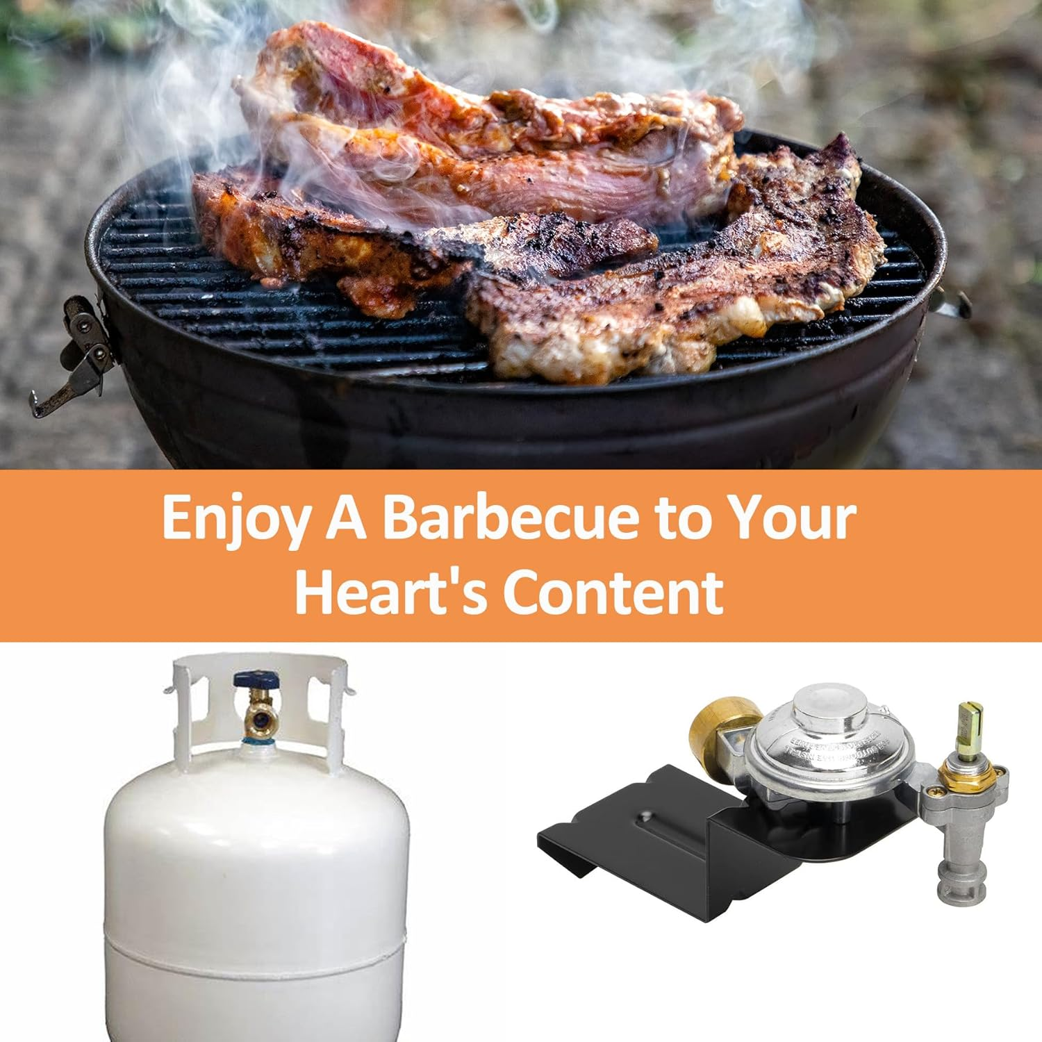 80477 Grill Valve Regulator for Weber Q100 Q120 Series Gas Grills, Regulator Compatible with Weber516002, 516501, 386001, 386002 Grill Models, Replacement for Weber 80477 Gas Regulator