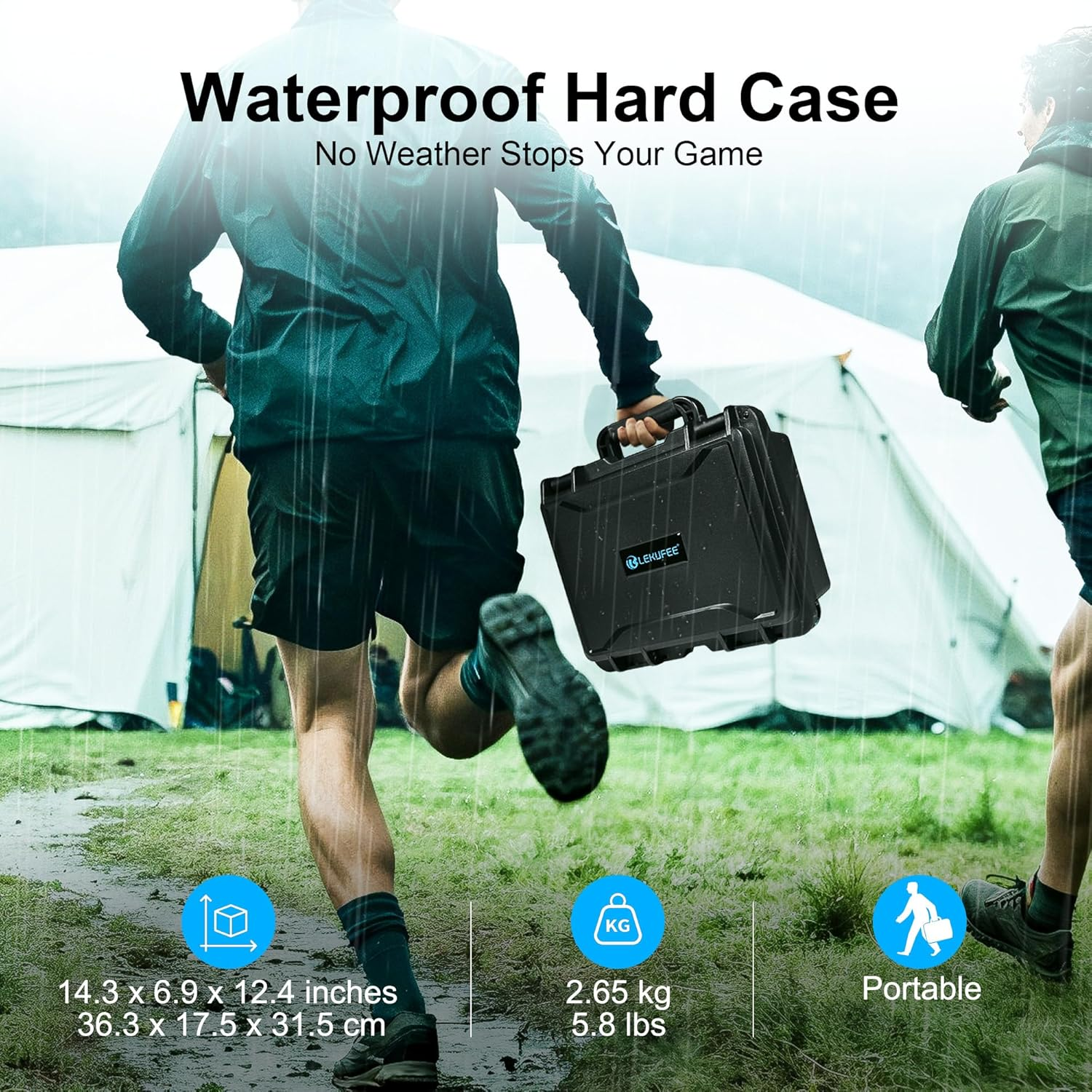 Lekufee Waterproof Hard Carrying Case Compatible with Nintendo Switch 2, Dock, Switch 2 Pro Controller, Switch 2 Camera, Game Cartridges(8 Pcs), and More Accessories(Bag & Case ONLY) image number 1