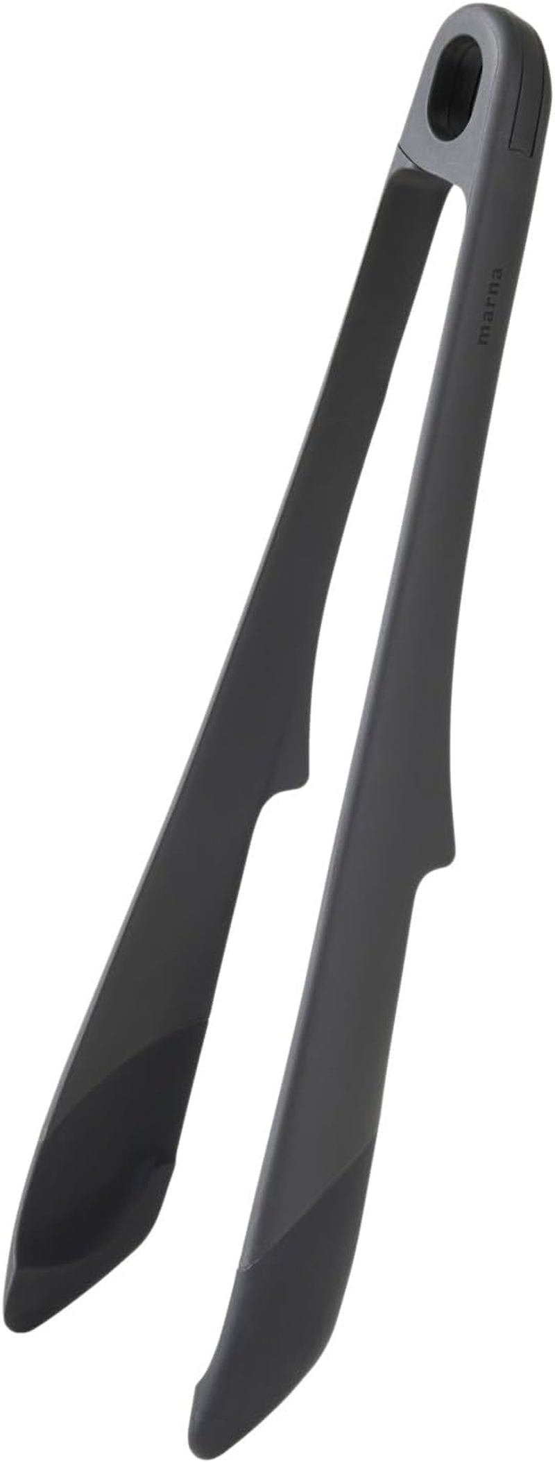 Marna K802GY Easy to Grab Tongs (Disassemblable, Grab Noodles, Heat Resistant), Silicone Tongs, Kitchen Tongs, Pasta Tongs, Cooking Utensils, Dishwasher Safe, Gray