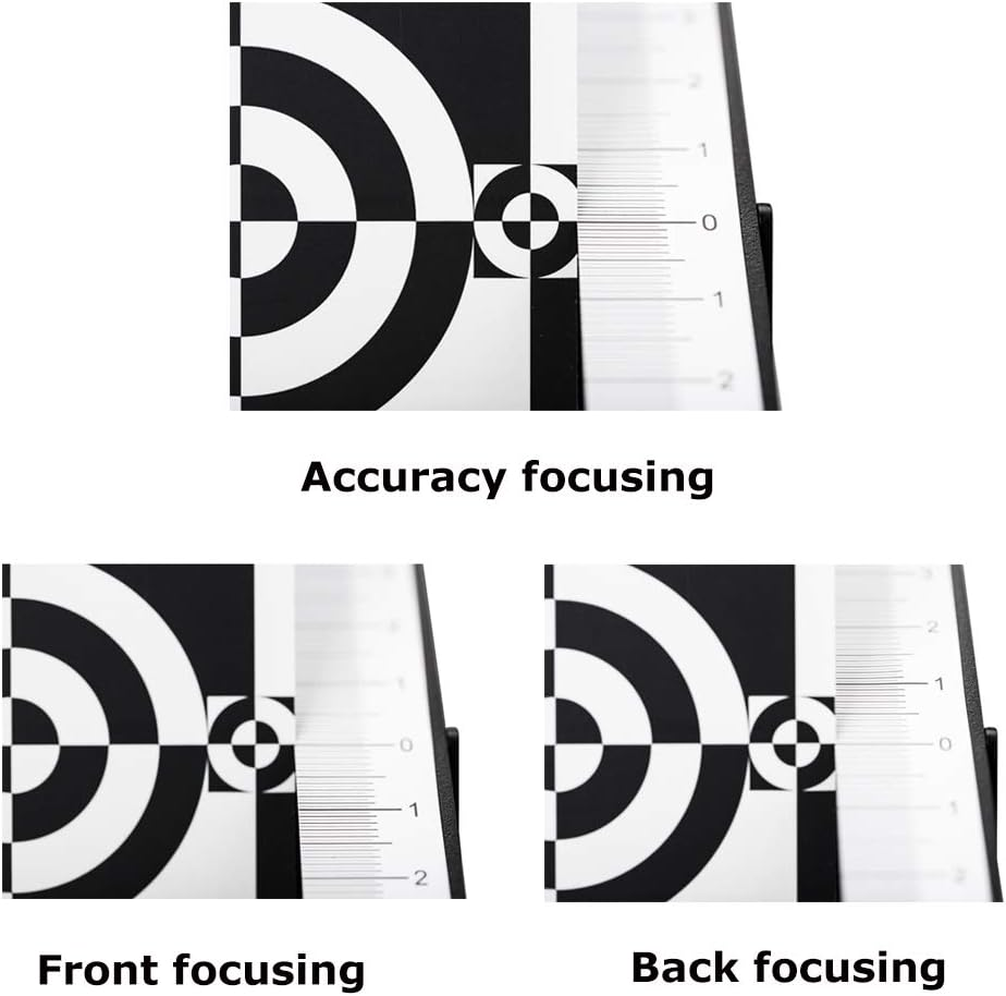 JJC Professional Camera Lens Auto Focus Calibration Tool Chart,Help Fine Tune Focus of Lens via Select DSLR Camera Has AF Fine Tune AF Micro Adjustment Function to Achieve the Greatest Image Sharpness image number 4