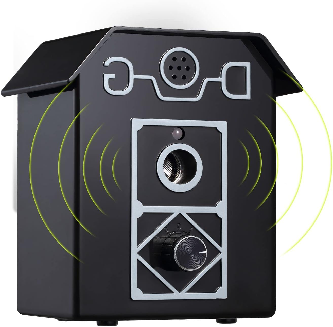 Pet Scene Dog anti Barking Device Stopper Clicker Ultrasonic Stop Bark Repeller Deterrent Control Silencer 15M Range 4 Levels Waterproof Birdhouse Shape