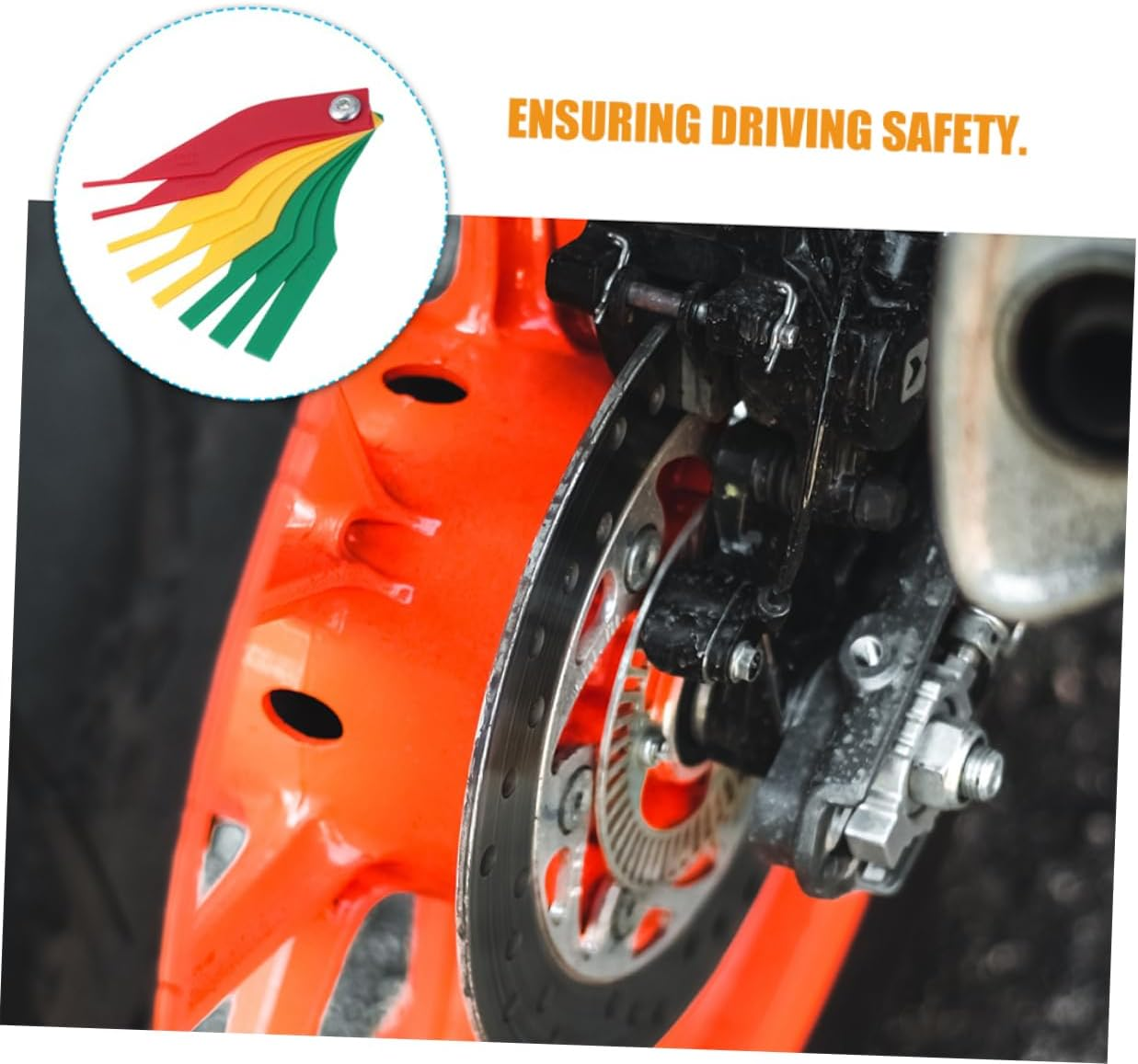 COOLHIYA Brake Pad Gauge Tool Car Brake Pad Thickness Gauge 3Pcs Automotive Diagnostic Measurement Tool for Accurate Wear Detection and Maintenance