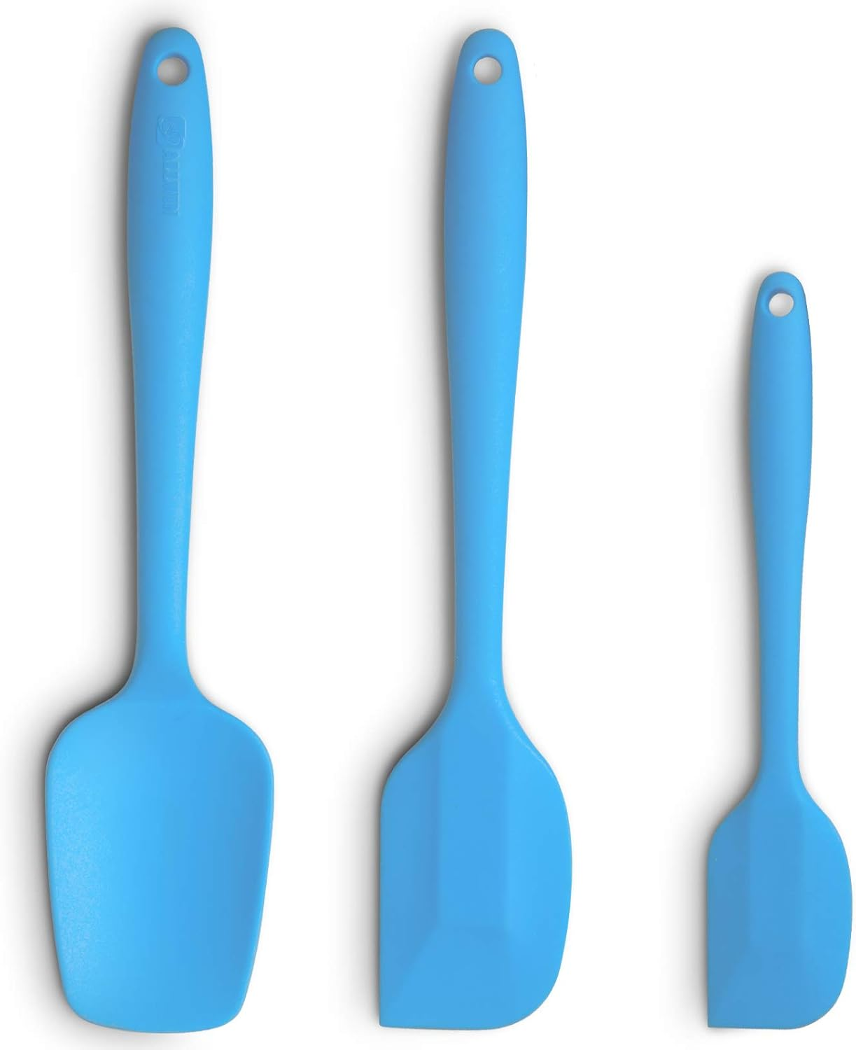 Silicone Spatulas Set Turners Tongs Cooking Utensils Set High Heat Resistant Kitchen Scraper Spatulas for Cooking Mixing Baking BPA Free Dishwasher Safe, Grey