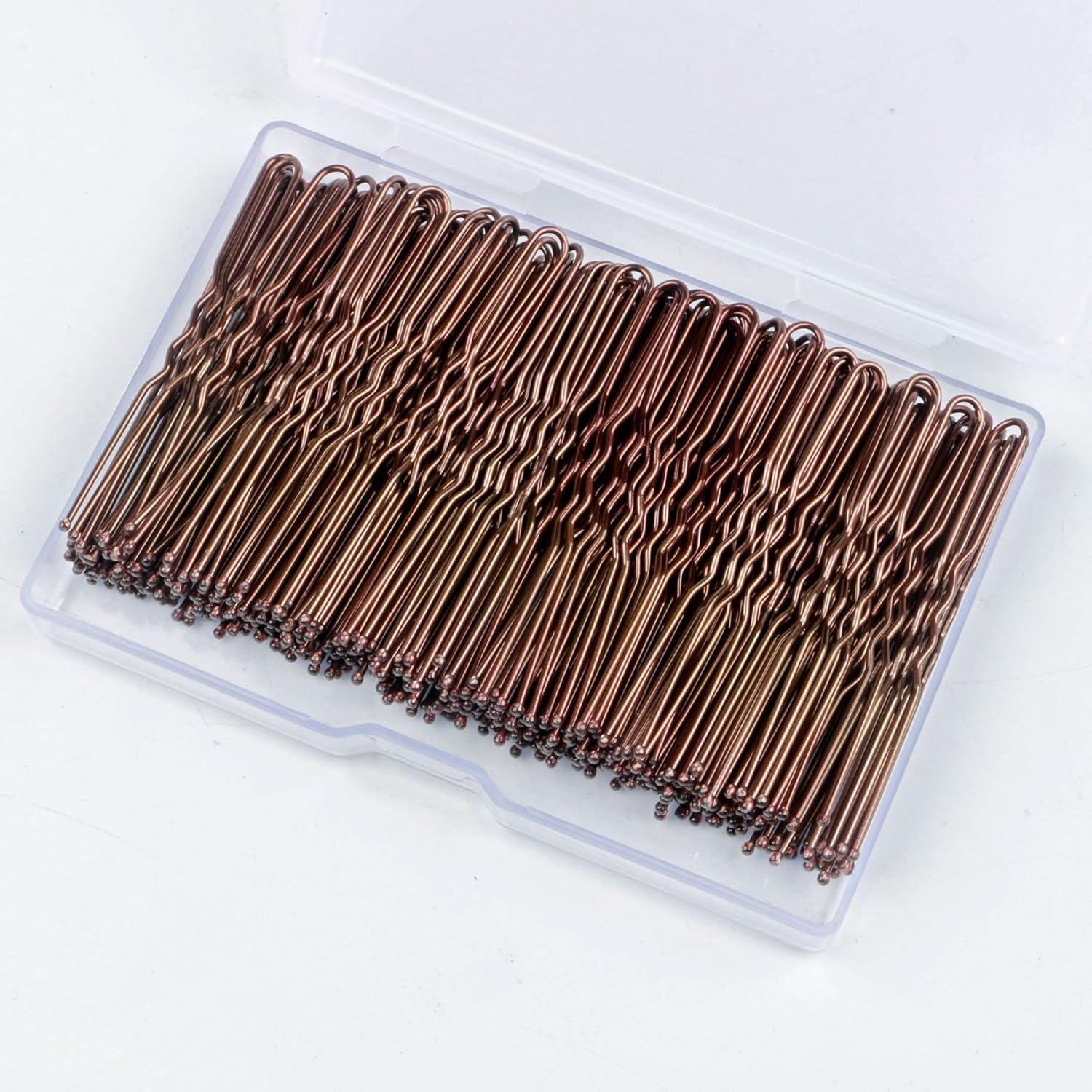 U Shaped Hair Pins,200 Count of Buns Waved Hair Pins for Women Girls with Box for Thin Thick Hair（2.36 Inch ） (Brown) image number 1
