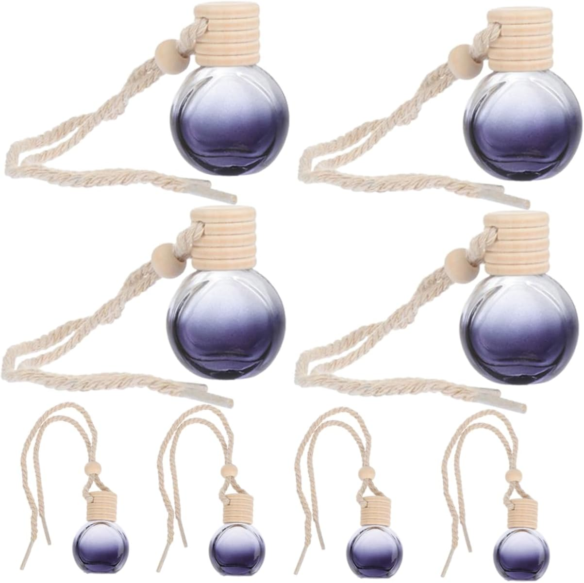 8Pcs Car Perfume Diffuser Car Hanging Perfume Bottles Essential Oil Diffuser Pendants Decor image number 5