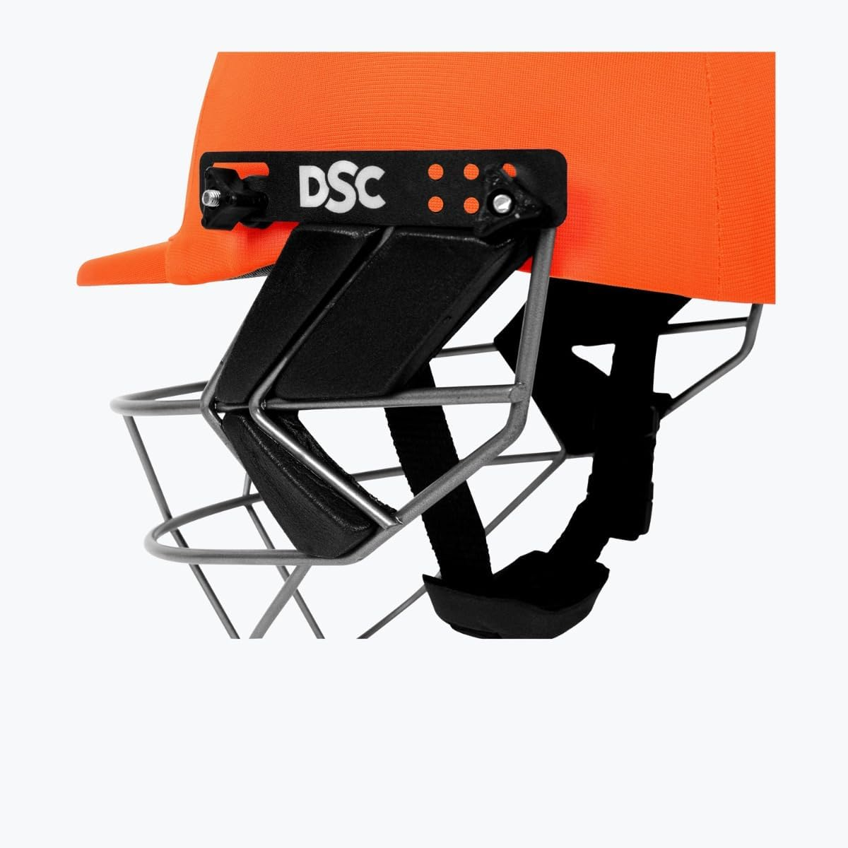 DSC FORT 44 Cricket Helmet | Orange | Size: Extra Large | for Men & Boys | Steel Grill | Adjustable Back Support Strap | Removable and Washable Sweatband | Lightweight