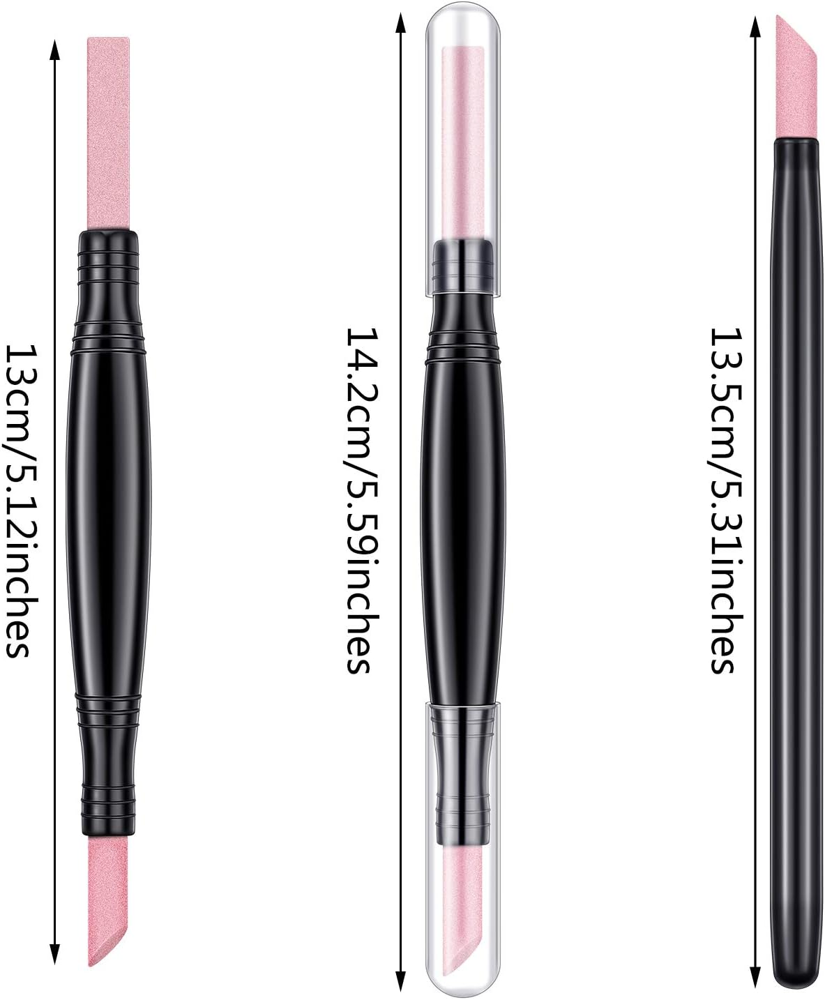 Mudder 6 Pieces Pumice Stone Nail File Stone Sanding Nail File Cuticle Remover Stick Double-Headed Polishing Pen for Household Beauty Salon Fingernail Toenail Peeling Dead Skin Repairing image number 5