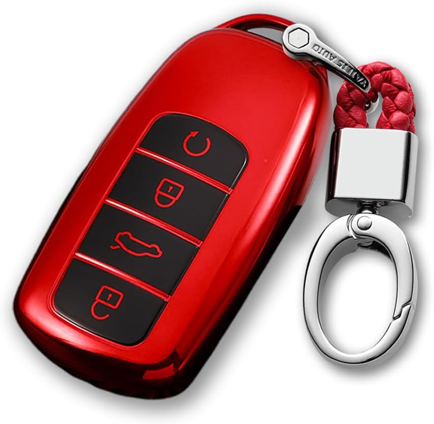 Ontto Car Key Fob Cover Fit for Chery Jaecoo J7 J8 J9 Tiggo 8 Pro Tiggo 8Plus 5 plus 7Pro Tiggo 7 Pro Max Omoda 5 C5 Key Holder TPU Smart Shell Case Keyring Keychain Auto Styling Accessories Pink 2