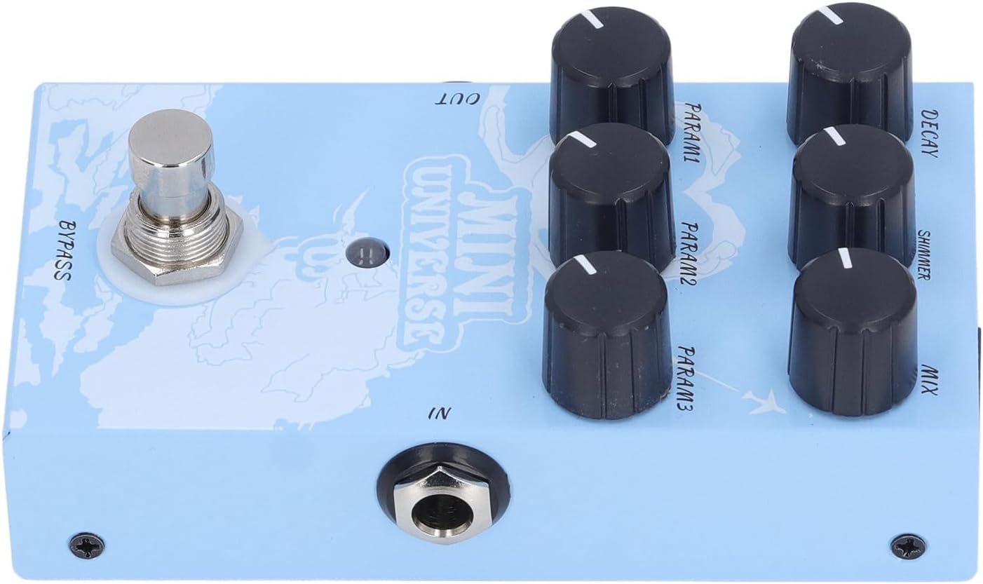 Guitar Effect Pedal, Digital 9 Reverb Guitar Effects Pedal, Room Hall Plate Spring Shimmer Cloud Bloom Swell Lofi, Multi Effects Guitar Pedal with True Bypass Mode image number 5