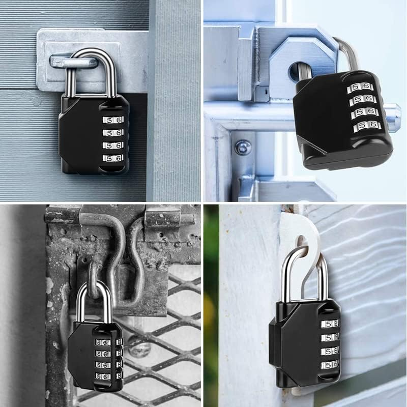 Combination-Lock 4 Digit Outdoor Waterproof Padlock,Gate,Locker,Hasp Number Lock - Enhanced Security with 10,000 Unique Code Options image number 1