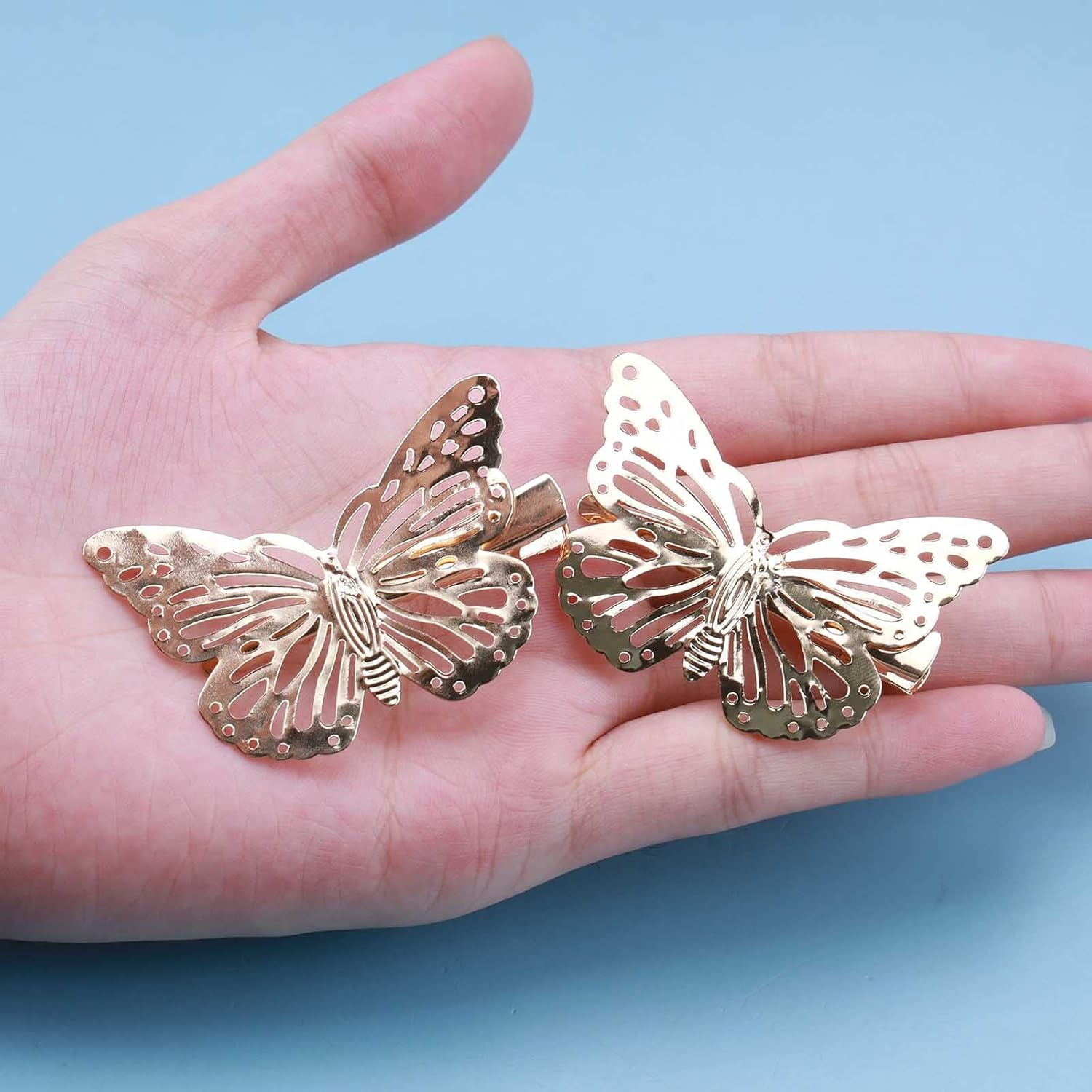 Yheakne Boho Butterfly Hair Clip Pen Gold Hair Clip Vintage Barrette Clips Butterfly Hair Clips Decorative Hair Clip Hair Accessories for Women and Girls 4 Pieces image number 5
