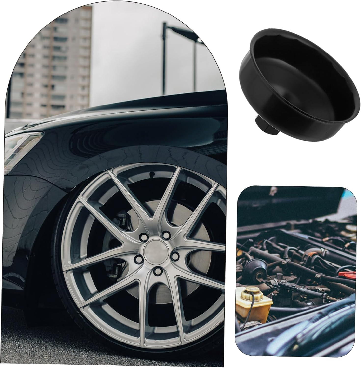 PAMINGONO Heavy-Duty Oil Filter Wrench Tool Black Locking Mechanism for Secure Removal for Motorcycle and Automotive Maintenance image number 4