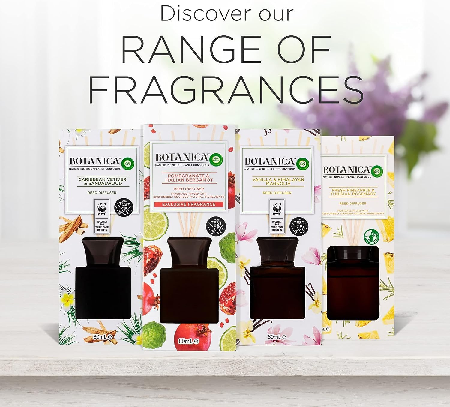 Botanica by Air Wick Reed Diffuser, Eucalyptus and Mediterranean Sage, 80 Ml image number 1