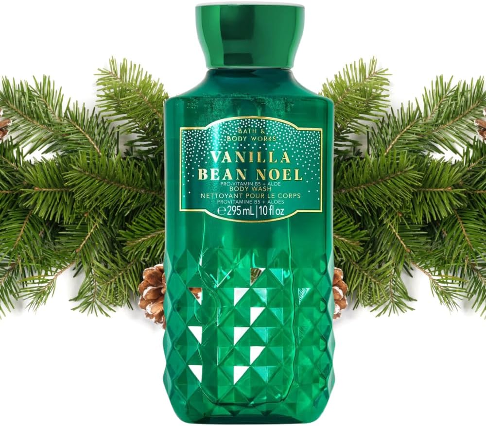 Bath and Body Works VANILLA BEAN NOEL Shower Gel 10 Fluid Ounce (2018 Edition)