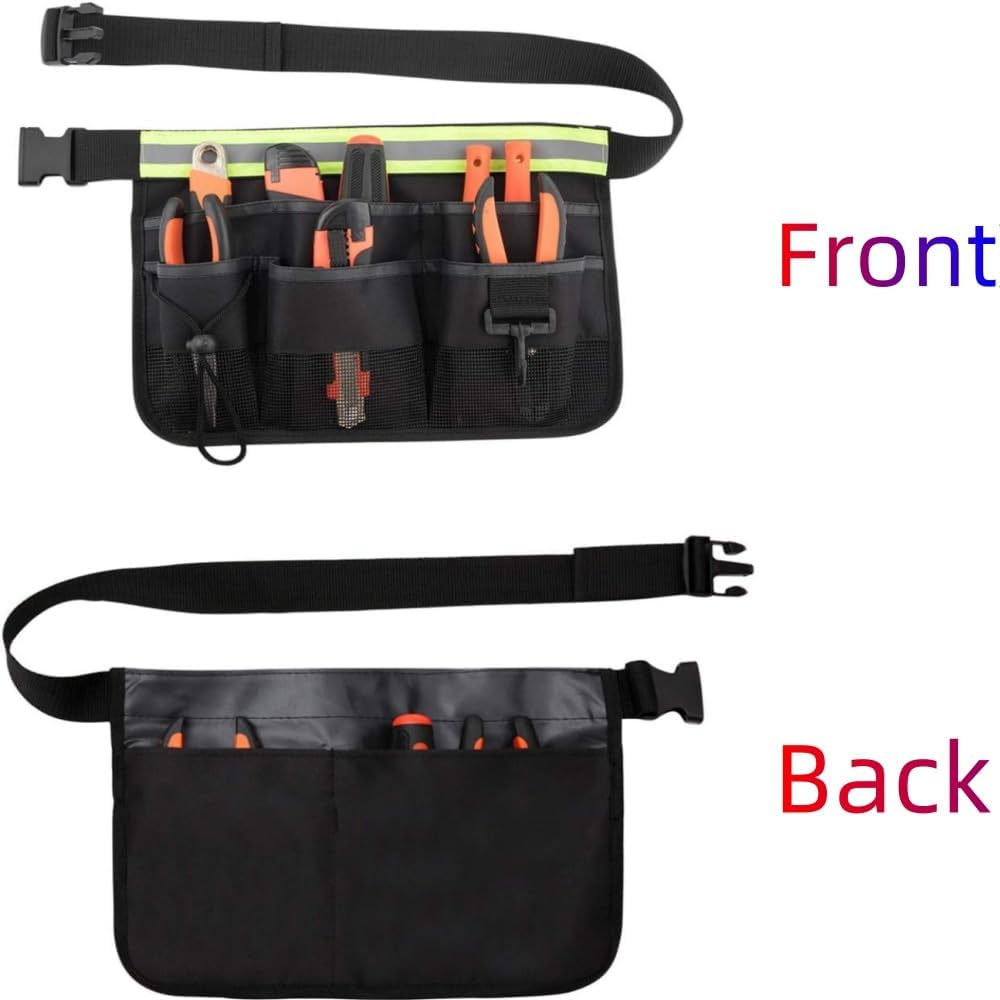 DACUAN Gardening Tool Belt, Garden Tool Pouch, Adjustable Waist Belt, Gardening Belt with Multiple Pockets, Utility Belt for Plumbing, Florists, Woodwork (Black) image number 3