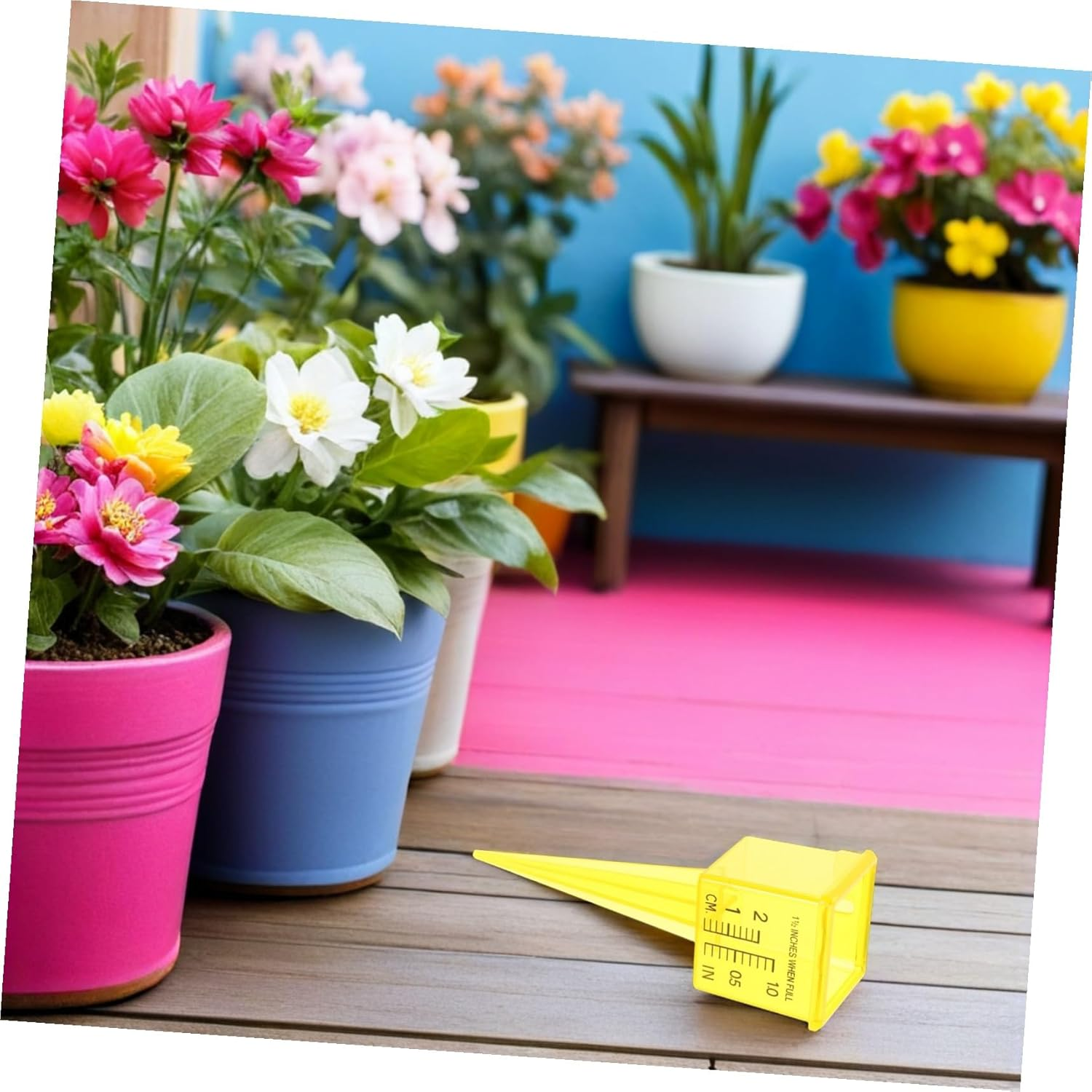 INOOMP 20Pcs Lawn Water Meter Sprinkler Water Gauge Rain Gauge Replacement Tube Rain Measurement Tool Garden Measuring Tool Patio Reusable Garden Yellow image number 1