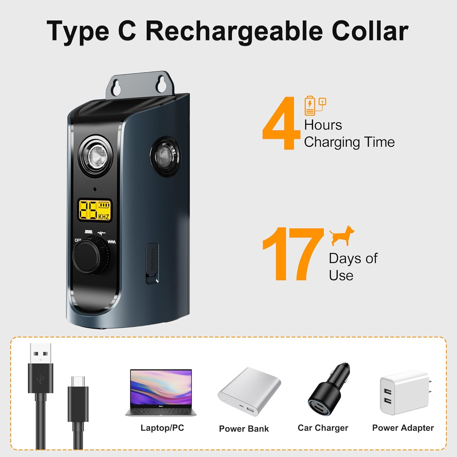 Ultrasonic anti Barking Device for Dogs: Barktec Dog Bark Deterrent Device 15M Range with 3 Adjustable Modes Dog Bark Control Solar Powered Rechargeable Waterproof Safe for Indoor Outdoor anti Bark image number 5