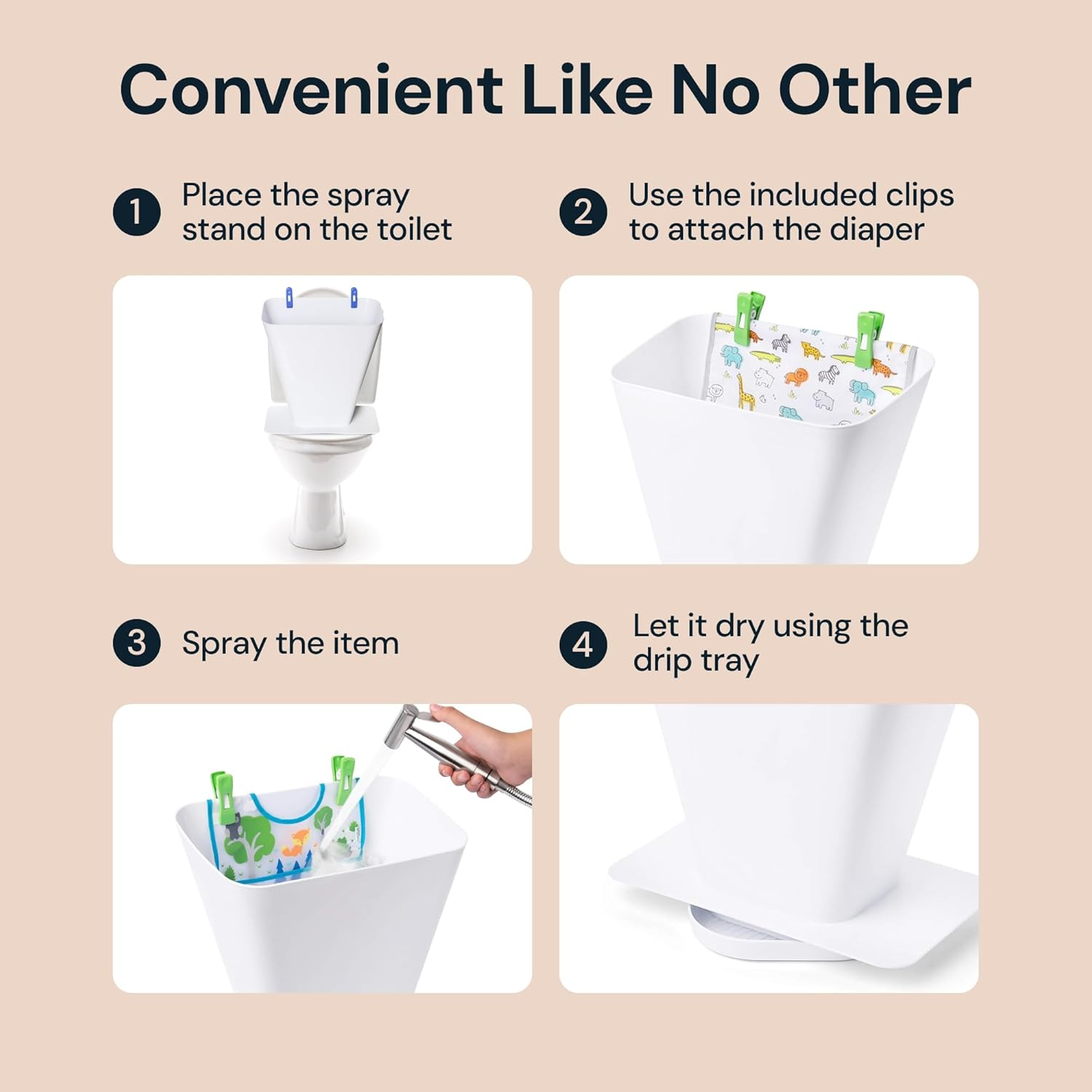 Spraystand - Cloth Nappy Sprayer Splatter Shield - Contains Spray and Debris When Rinsing Cloth Nappies, Clothing, Shoes, and More in Toilet Spray Bucket Pail image number 3