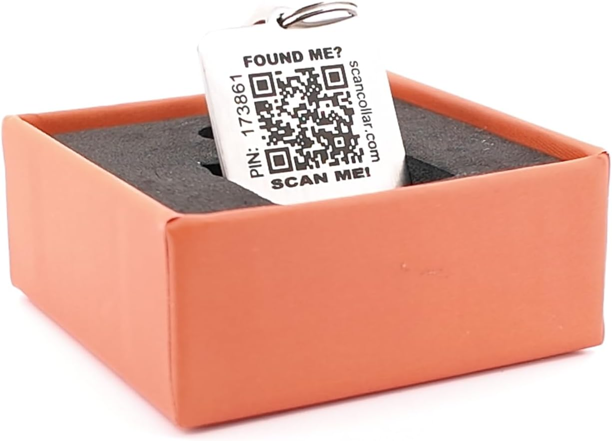 Pet Smart ID Tag, with QR Code Enabled Tracking and Social Profile Portal for Pets. Durable, Laser Engraved, Stainless Steel. image number 3