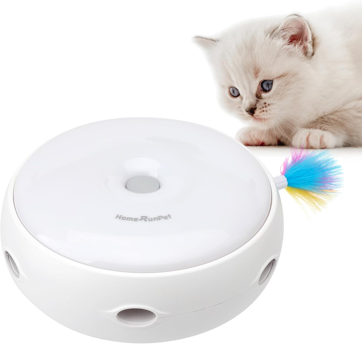 HENGBIRD Cat Toy Self-Employment, Intelligent Light, Interactive Cat Toy with Feathers, Mute Intelligent Teaser Toy image number 6