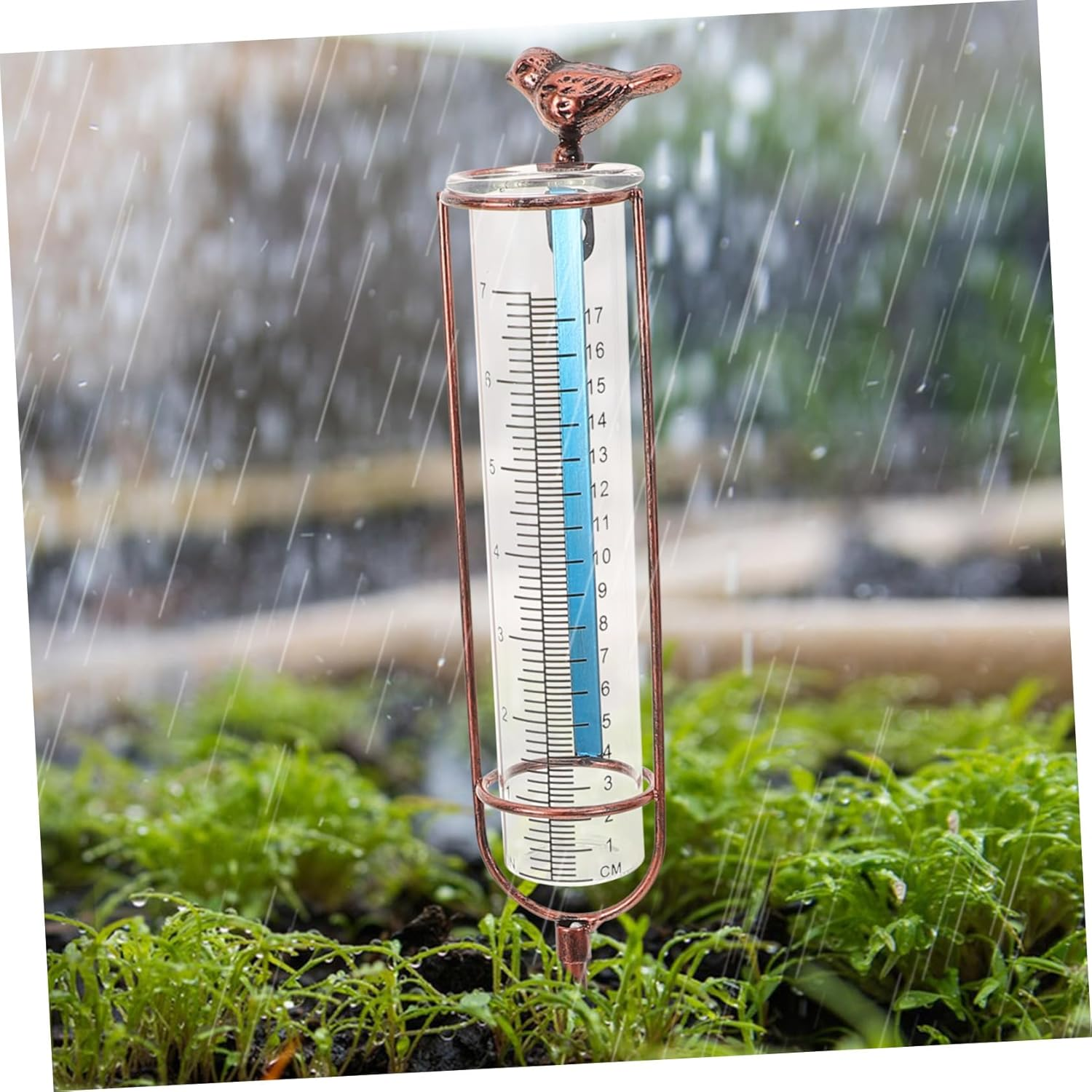 Abaodam Glass Replacement Rain Gauge Tube with Graduated Test Tube Outdoor Rain Measuring Tool for Garden Lawn Farm Sturdy with Red Gasket for Stable Weather Tracking image number 5