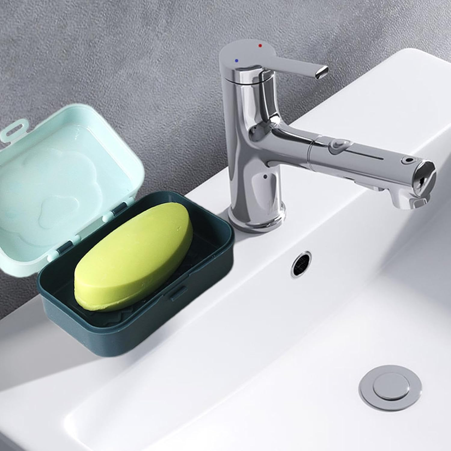 Travel Box for Shampoo Bar - Travel Shampoo Bar Container | with Sealing Lid Drain Case for Shampoo Bar for Body Wash Cat Paw Design | Bar Box