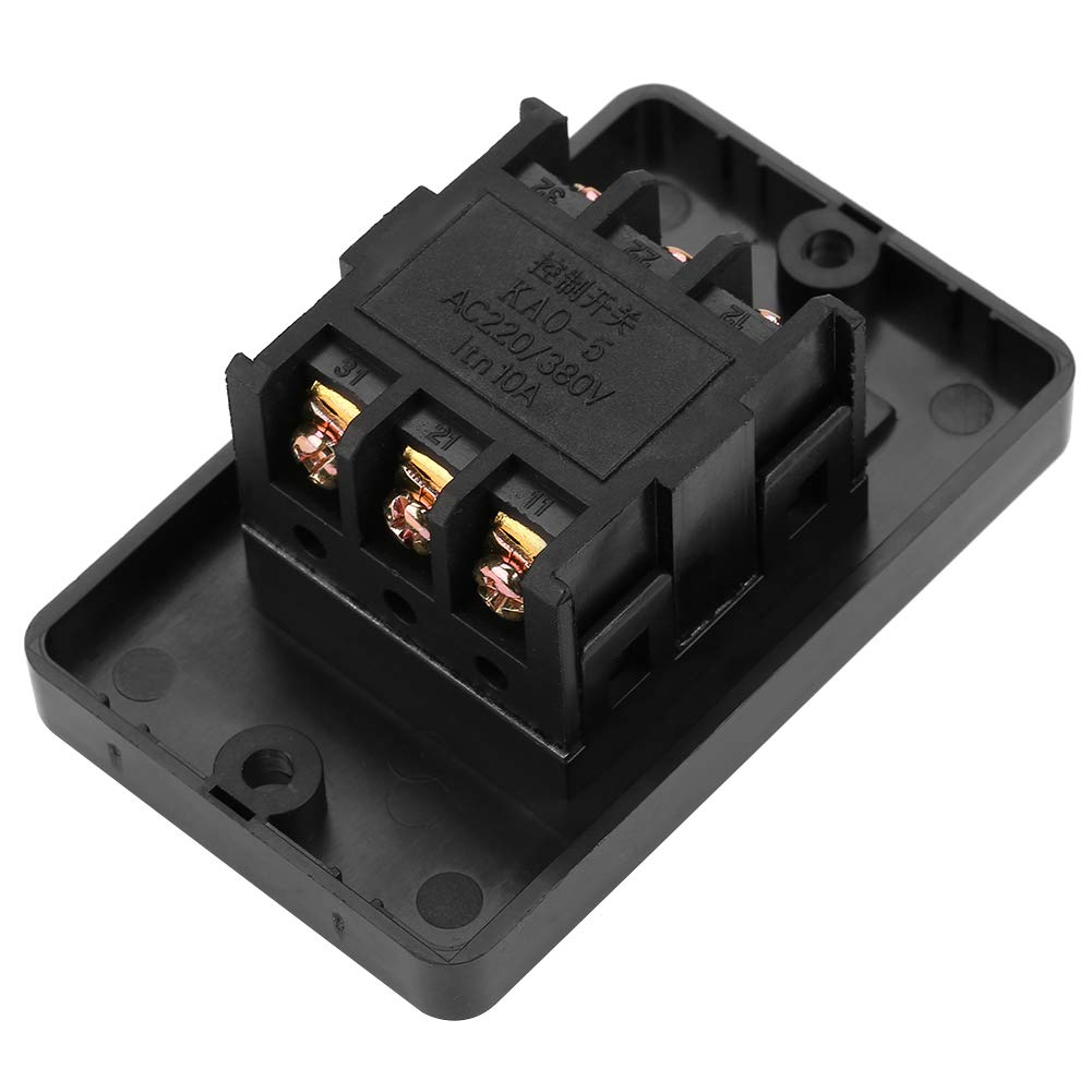 Machine Push Button Switch AC220V/380V 10A Waterproof On/Off Push Button Safety Switch with Dustproof Box for Mechanical Equipment image number 2