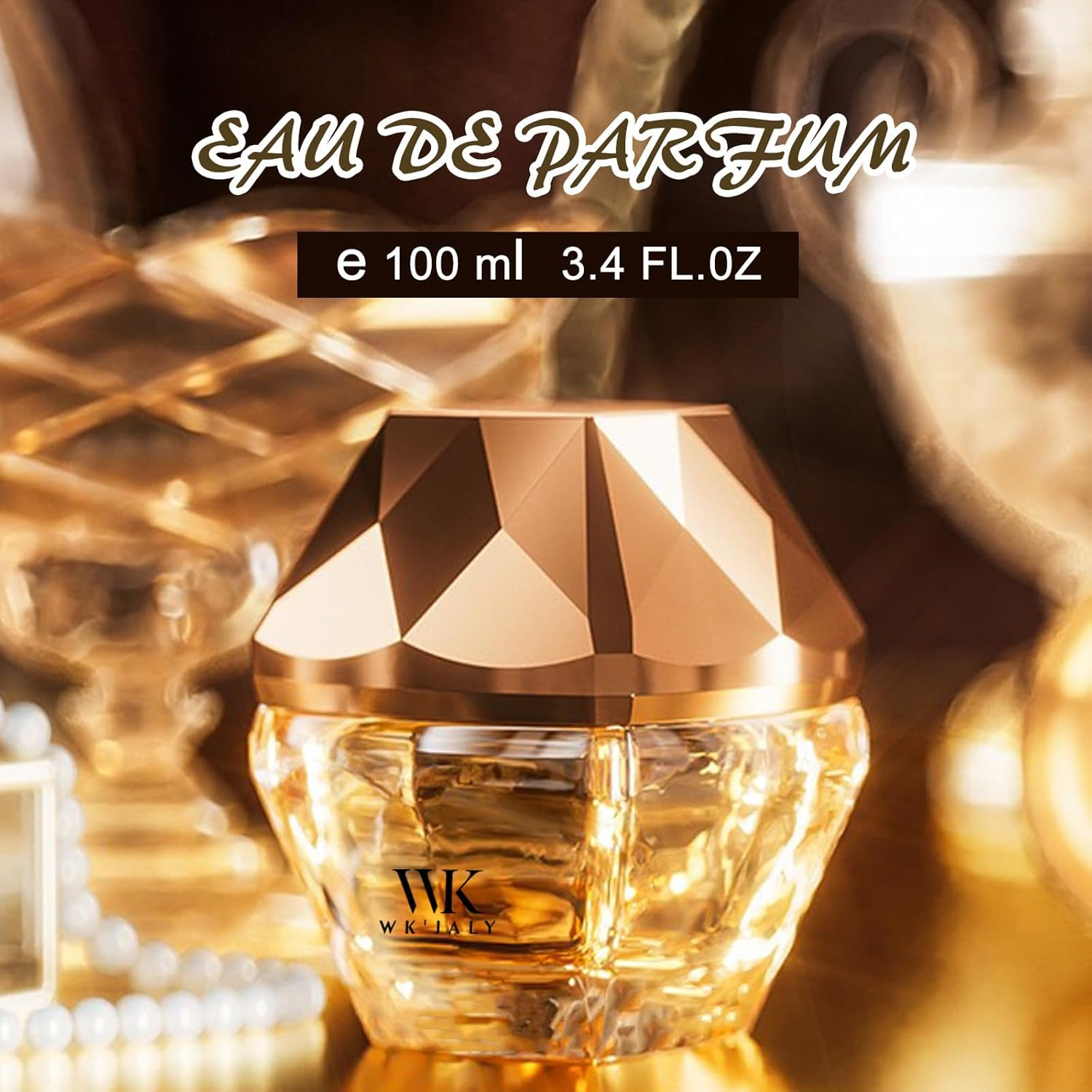 WK JALY Women Eau De Parfum Vaporisateure Natural Spray, with Notes of Violet, Orange Blossom, Musk, Cedar, Amber, Sandalwood, 100Ml