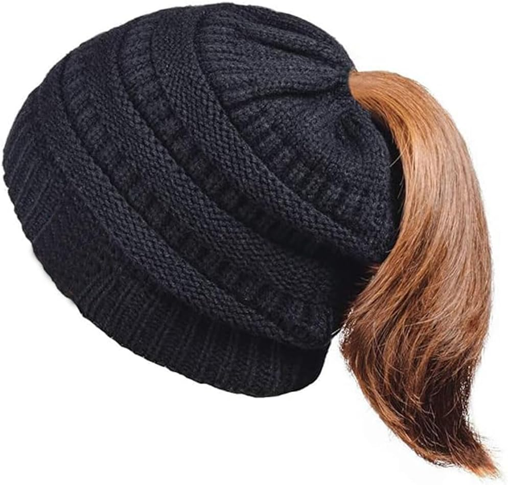 Idopick Satin Lined Winter Beanie Hat for Men Women, Warm Knit Hat Breathability & Elasticity Snow Cap Hat for Cold Weather