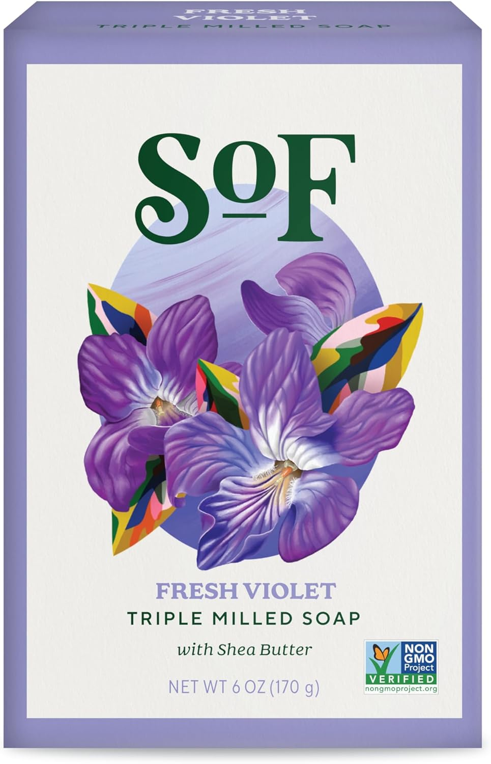 South of France - French Milled Vegetable Bar Soap Violet Bouquet - 6 Oz. image number 2