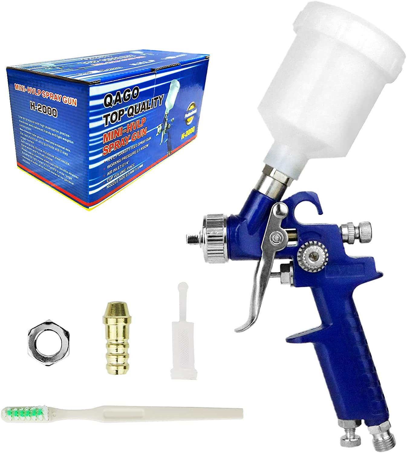 Tosucs HVLP Spray Gun with 1.0Mm Tip Air Spray Gun for Car Spraying Gravity Feed Paint Gun for Car Prime,Furniture Surface Spraying,Wall Painting Include 125Ml Capacity Cup image number 6