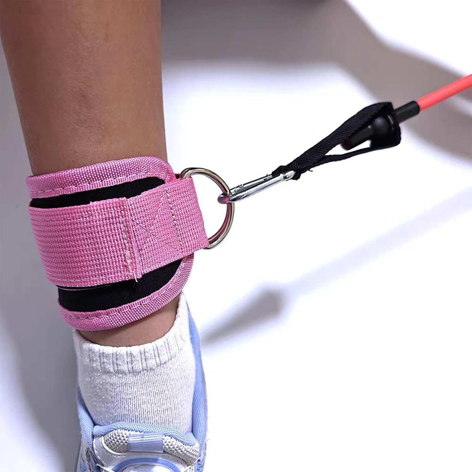 2Pack Ankle Straps for Cable Machine, Adjustable Gym Ankle Straps with Double D Ring,Gym Accessories, Suitable for Gym Gluteal Muscle Training, Leg Extension Training, Hip Abduction Training image number 4