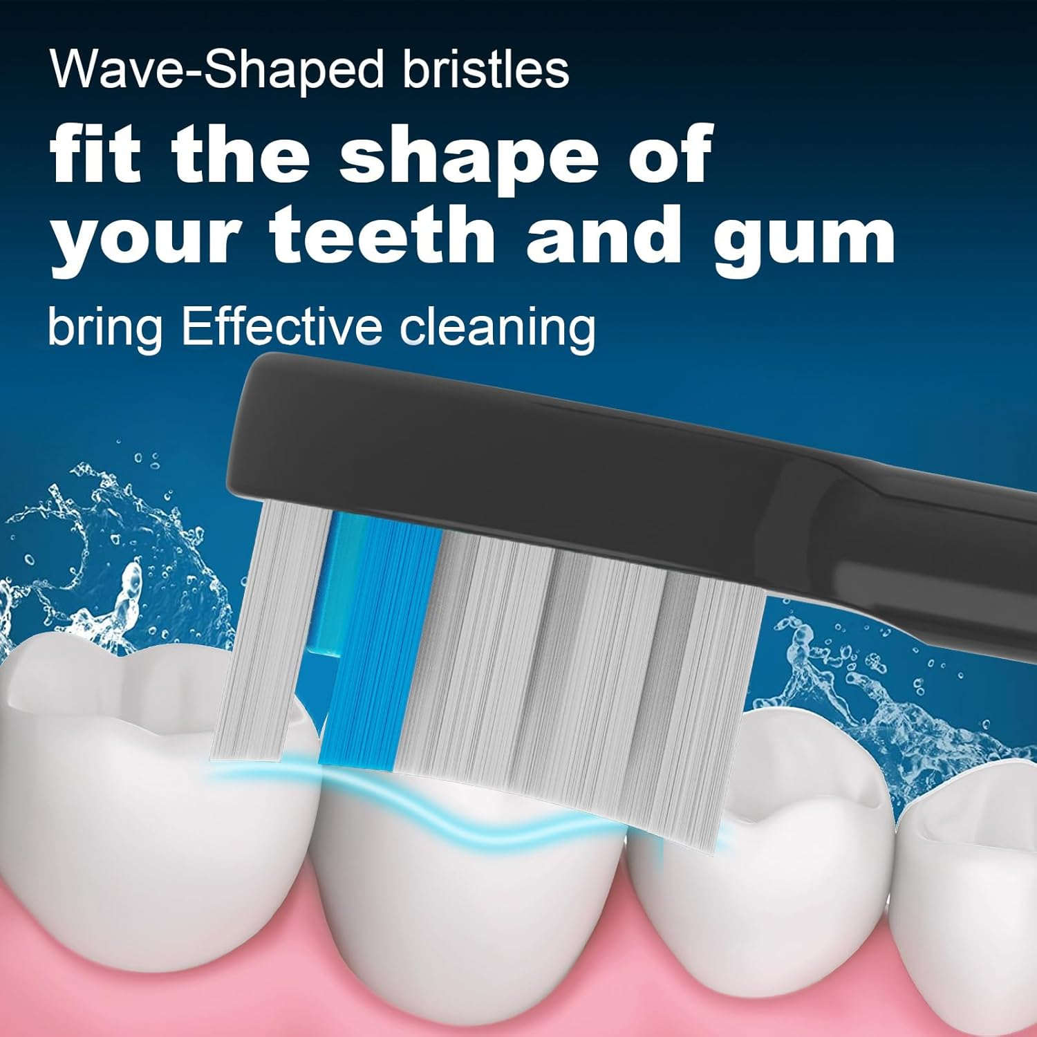 Fitmount 6 Pack Toothbrush Replacement Heads Compatible with Waterpik Sonic Fusion 2.0, Fitmount Flossing Brush Head Fit for Water-Pic SF-01W SF-02W and 2.0 SF-03 SF-04 image number 3