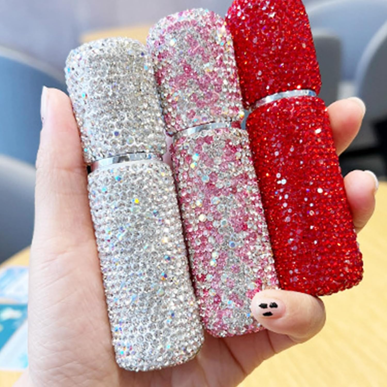 YIGZYCN 10Ml Atomizer Travel Sub Bottle Portable Glass Refillable Perfume Bottle Pump Cosmetic Container - Red image number 5