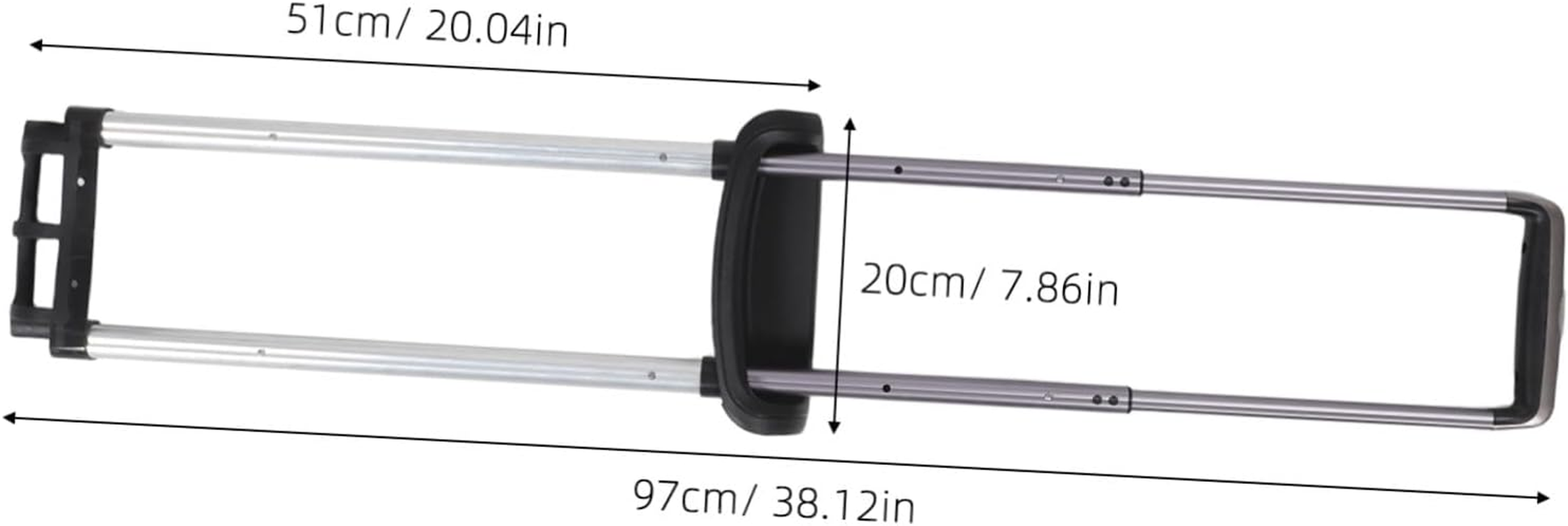 POPETPOP Travel Suitcase Telescopic Handle Aluminum Alloy Luggage Replacement Pull Rod Internal Trolley Extendable Handle Part for Repair for Travel image number 4